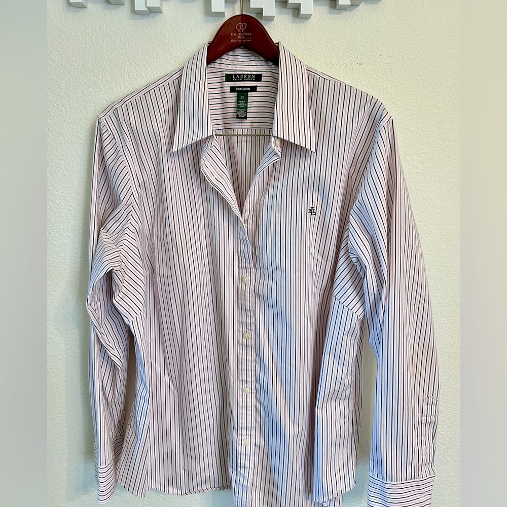 Ralph Lauren Wrinkle-Free striped button down